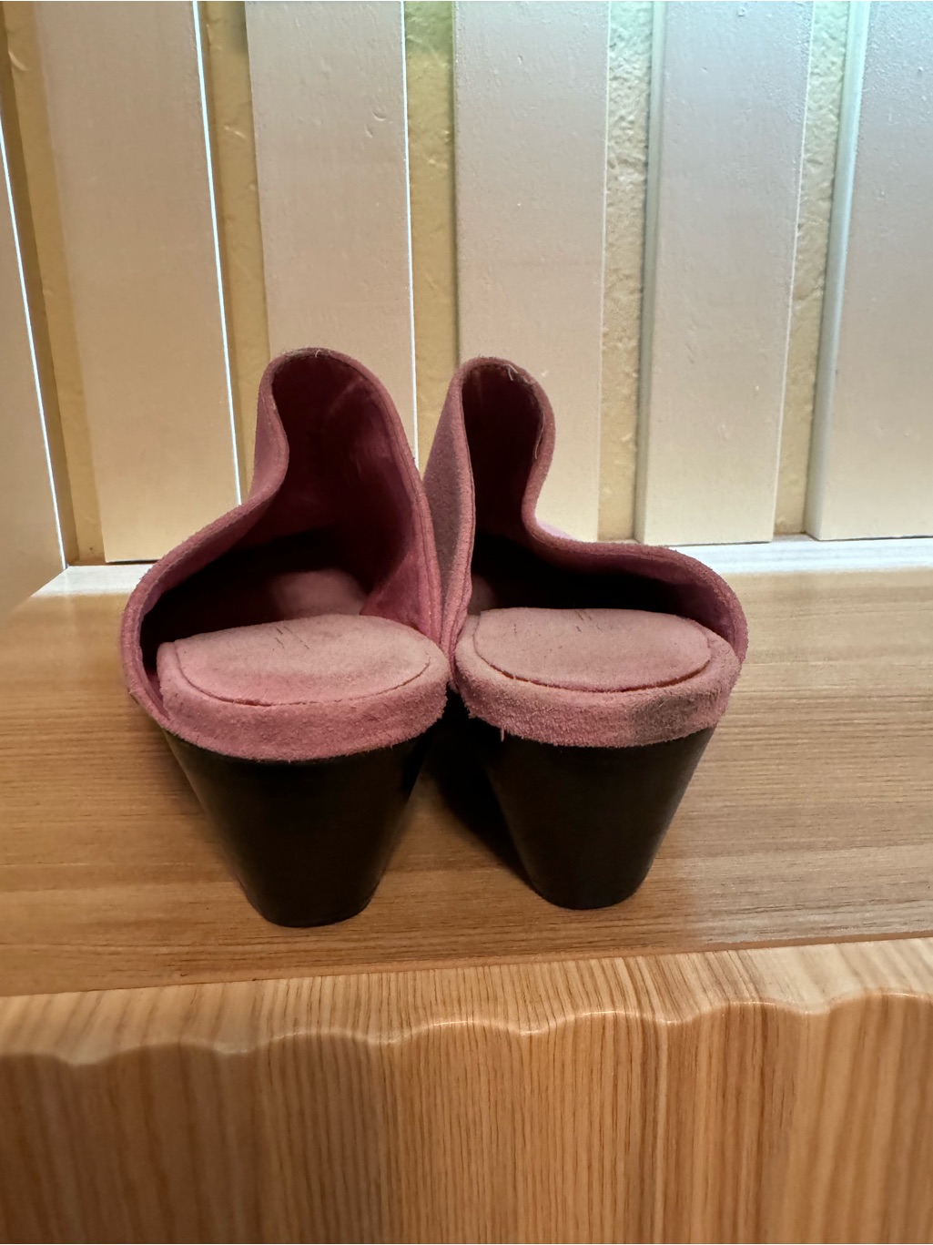Charlotte Stone Pink Fuchsia Suede Mules Size 7 — image 3 of 6